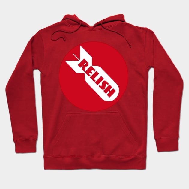 Bomb Relish Circle Logo Red Hoodie by  Bomb Relish